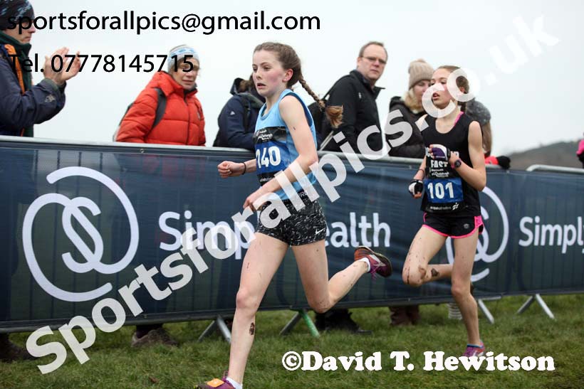 Inter District under-15 girls, 2018 Simplyhealth Great Edinburgh International XCountry. Photo: David T. Hewitson/Sports for All Pics